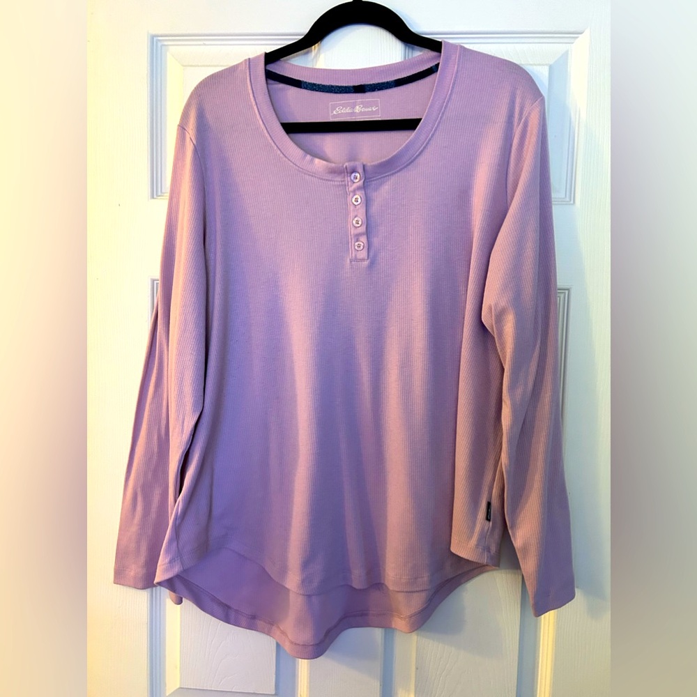 Eddie Bauer - XXL - Lilac Longsleeve Lounge Top/Shirt